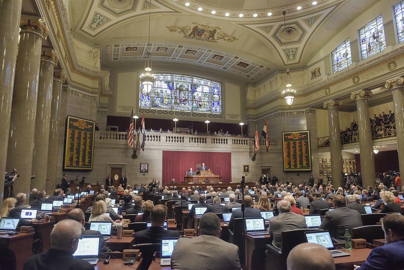 The Missouri House floor for the 2019 State of the State address.